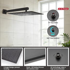 Midanya Shower System with Tub Spout, Bathtub Shower Faucet Set with Square - Image 8