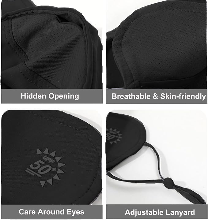 2Pcs UV Face Mask, Sun Masks for Women, Cooling Breathable Face Cover for - Image 4