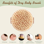 Dry Body Brush Set for Lymphatic Drainage, Round Boar Bristle Dry Brushing Body - Image 8