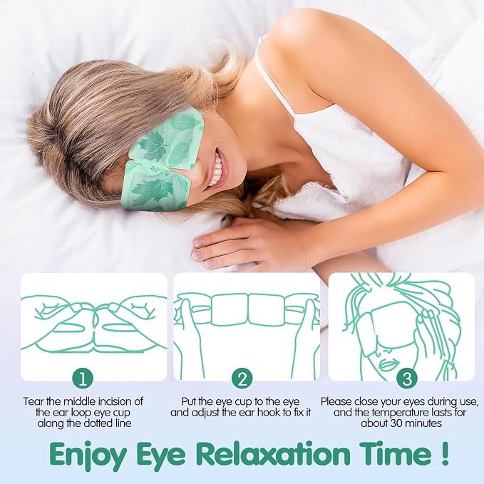 60 Pcs Disposable Steam Eye Mask Bulk - Image 3