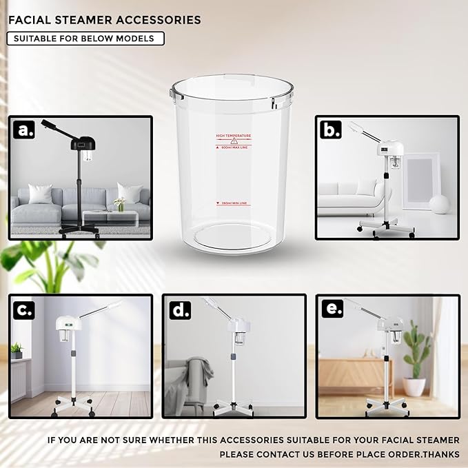Water Jar for Facial Steamer Professional, Large Capacity Plastic Water Cup for - Image 4