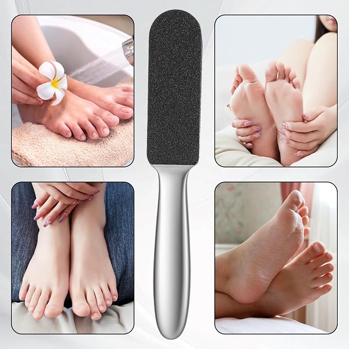 Foot File - Stainless Steel Pumice Stone Foot Rasp File - Dual Grit Feet - Image 6