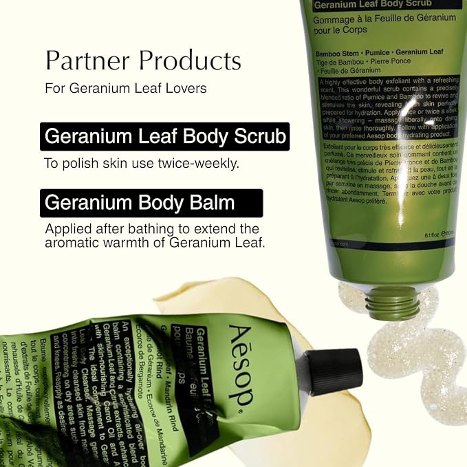 Aesop Geranium Leaf Body Cleanser Refill | Gentle Shower Gel - Image 6