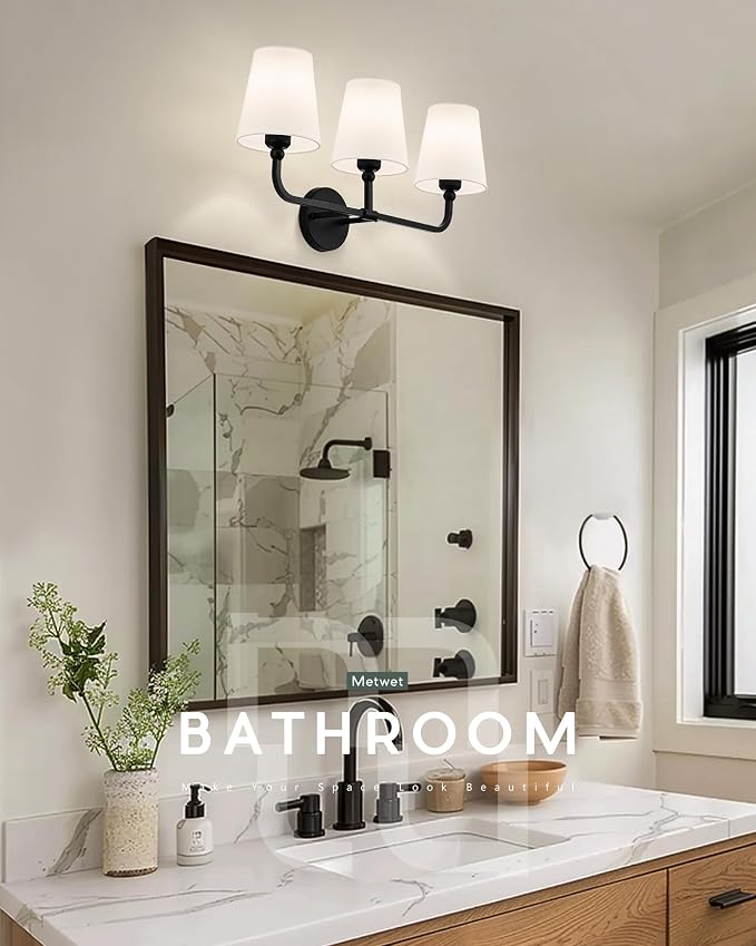 Bathroom Light Fixtures, Matte Black Vanity Lights - Image 5