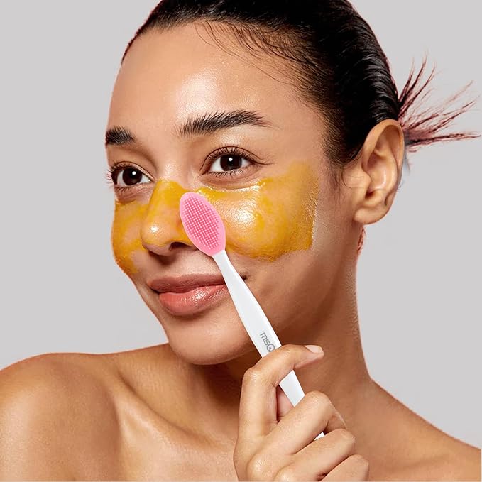 MSQ 5 PCS Lip Scrub Brush, Double-end Silicone Nose Clean Brush Lip Exfoliating - Image 5