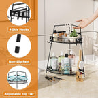 VITVITI 2 Tier Corner Bathroom Counter Organizer, Metal Bathroom Countertop - Image 4