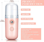 Honoson 2 Pack Nano Facial Mister Spray Bottle Handheld Humidifier Portable - Image 2