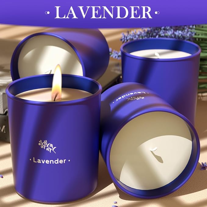 TranquilBliss Lavender Candles for Home Scented, 8 oz Scented Candles Present - Image 2