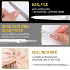 10 PCS Toenail Clippers Tool Kit, Modacraft Professional Podiatrist Nail - Image 6
