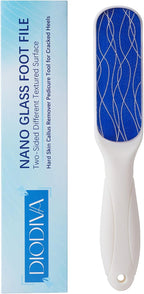 Nano Glass Foot File, Double-Sided Foot Callus Remover Feet Scrubber Hard & by Diodiva