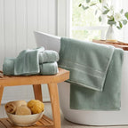 Springtree Home Luxury Bamboo Rayon Bath Towel Set of 4 | 35% Bamboo Rayon - Image 4