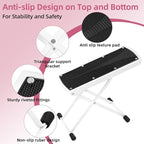 Pedicure Foot Rest, 6 Heights Adjustable Foot Stool, Upgraded Metal Foldable - Image 6