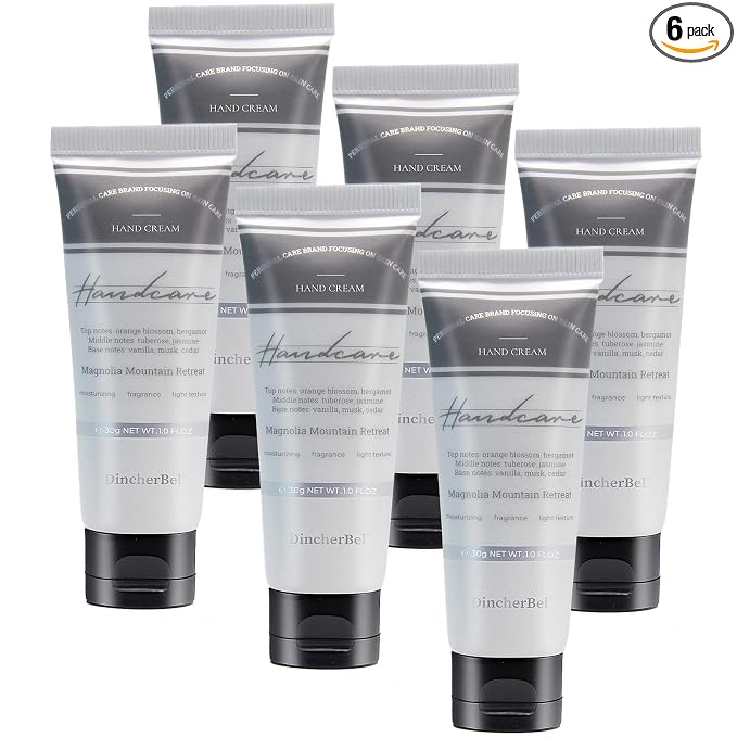 DincherBel 6 Pack Travel Size Hand Cream Set - 1 oz Moisturizing Lotion by DincherBel
