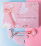 Bruizex Lymphatic Drainage Face Massager Set: Rose Quartz Face Roller & Gua Sha - Image 5