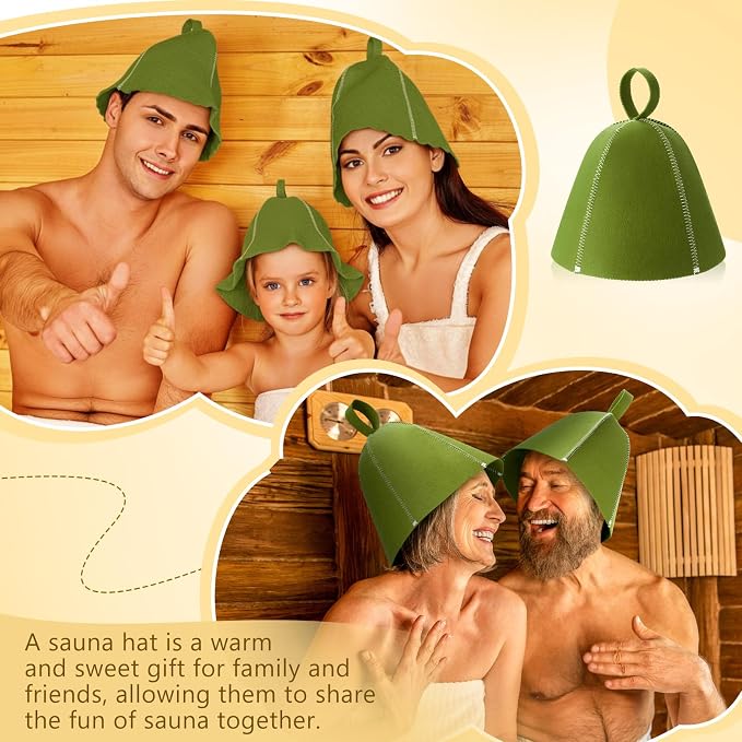 JaGely Sauna Hat for Men Women Sauna Hat Vaporarium Cap Russian Banya Cap for - Image 5