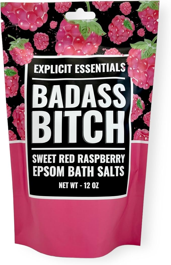 Explicit Essentials Bath Salts for Women, 12oz Raspberry Epsom Salts by ExplicitEssentials