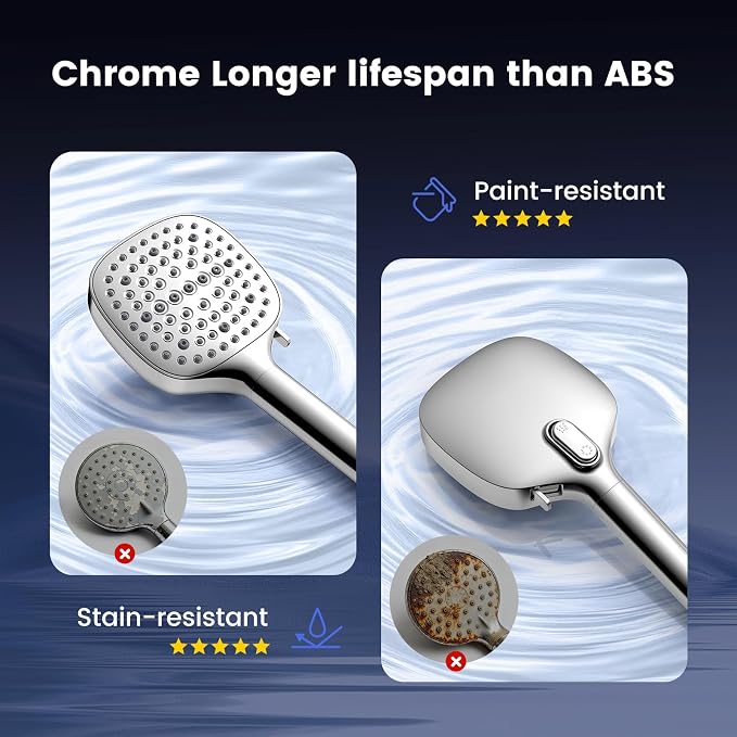Filtered Shower Head with Handheld, High Pressure 7 Spray Showerhead with - Image 6