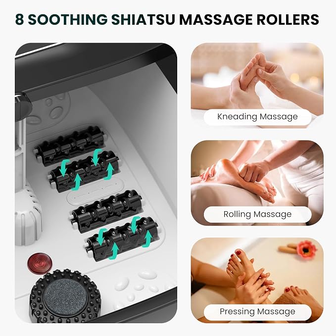Snailax Foot Spa with Heat, Foot Bath, Collapsible Foot Spa Bath Massager with - Image 3