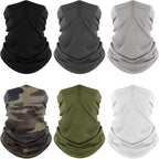 Fuinloth Neck Gaiter, 6 Pack Cooling UV Protection Bandana Face Mask Gator Scarf by fuinloth