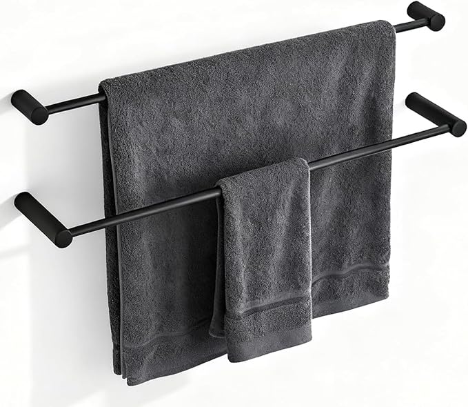 Towel Racks for Bathroom, NEWRAIN 30 inch Double Bath Towel Bar Wall Mounted by NEWRAIN
