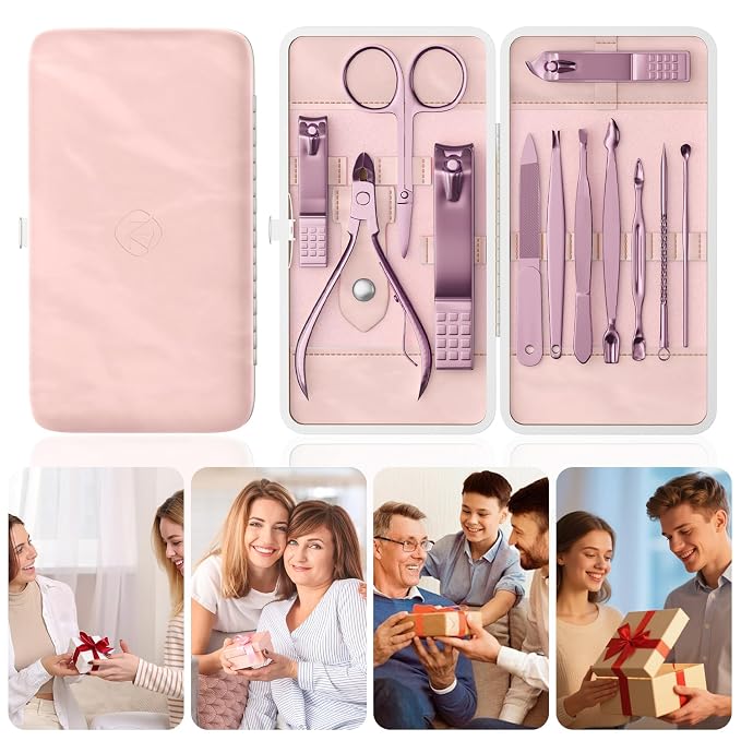 ZIZZON Professional Nail Care Kit, 12-Piece Manicure & Pedicure Grooming Set - Image 7