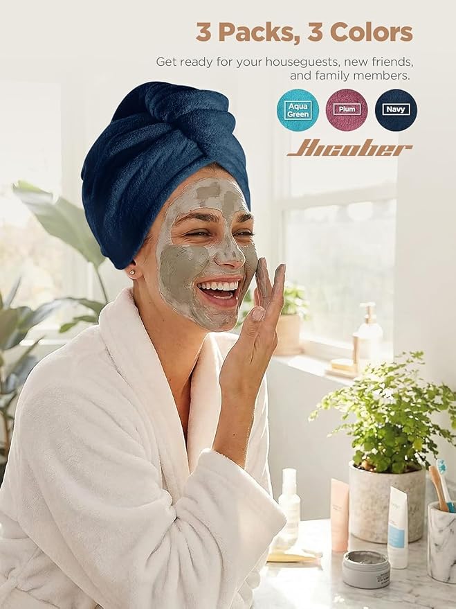 Hicober Microfiber Hair Towel, Hair Turbans - Image 4