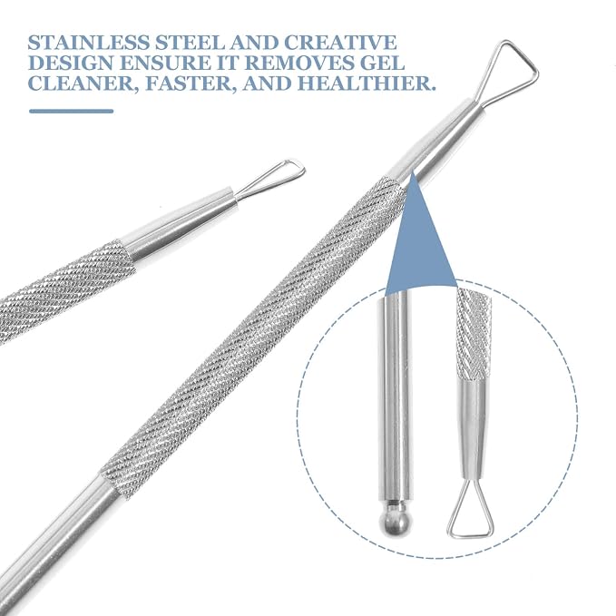 Beavorty 4 Pcs Cuticle Pusher Tool triangle cuticle peeler scraper nail cuticle - Image 3