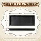 MAONAME Black Bathroom Vanity Tray, Rustic Long Narrow Tray, Rectangle - Image 2