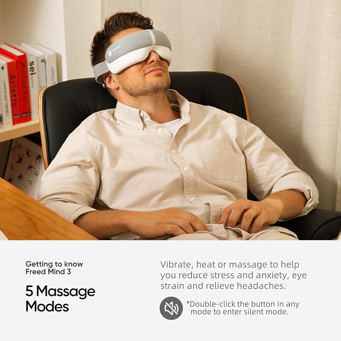 Eye Massager & Bluetooth Heat Sleep mask, Parents Gift Sets |With storage bag & - Image 5