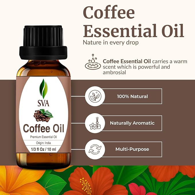 SVA Coffee Essential Oil – 1/3 Fl Oz – 100% Natural Coffee Oil - Image 2