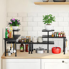 Counter Organizer Shelf, 3 Tier Moveable Black Corner Shelf Organizer - Image 6