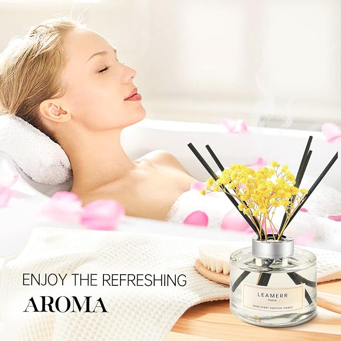 Reed Diffuser Sets Home Fragrance Essential Oil Diffuser Freesia Scent- 7 oz - Image 5