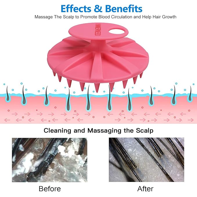 INNERNEED Scalp Massager Shampoo Brush, Wet & Dry Manual Scalp Care Head - Image 3