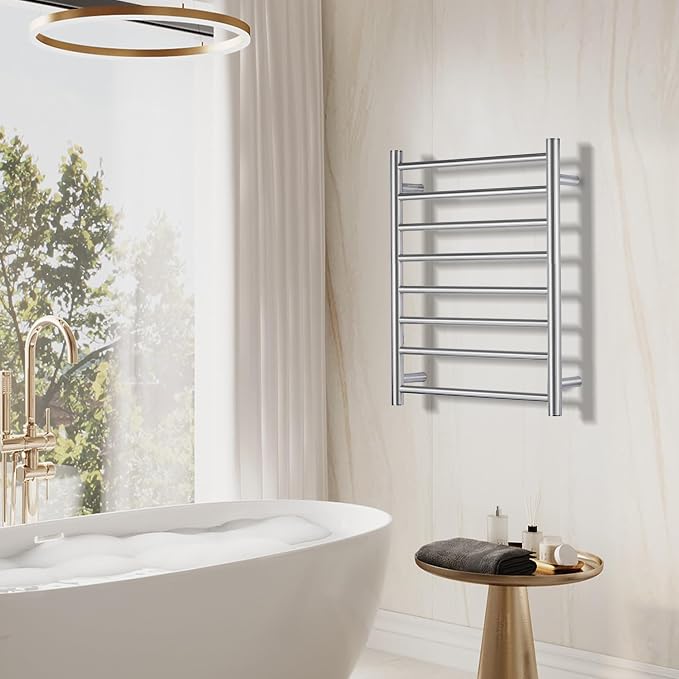 Towel Warmer Bathroom Wall Mounted Drying Rack Plug-in Electric Heated Towel - Image 6