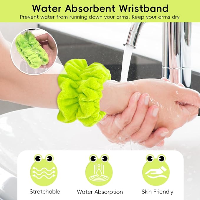my novel things Face Wash Headband, Skincare Headband Wrist Bands - Image 4