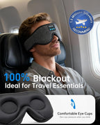 Sleep Mask with Bluetooth 5.4 Headphones, 3D Contoured Sleep Eye Mask with - Image 3
