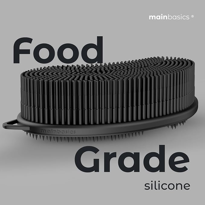 MainBasics Silicone Body Scrubber Dual-Sided Shower Loofah and Exfoliator - Image 6