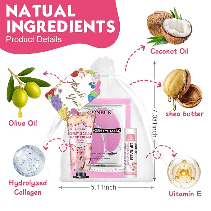 84 Pcs Bulk Gifts for Women, Under Eye Patches, Hand Creams Bulk & Lip Balms - Image 4