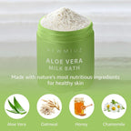 Creamy Oats Milk Bath Soak Hydrate Moisturize Soften Skin Aloe Vera Honey - Image 3