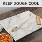 Koville Marble Rolling Pin, Non-Stick African Stone Polished Dough Roller - Image 6