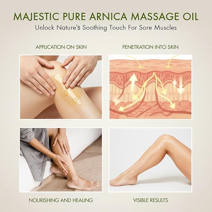 MAJESTIC PURE Arnica Sore Muscle Massage Oil - Image 5