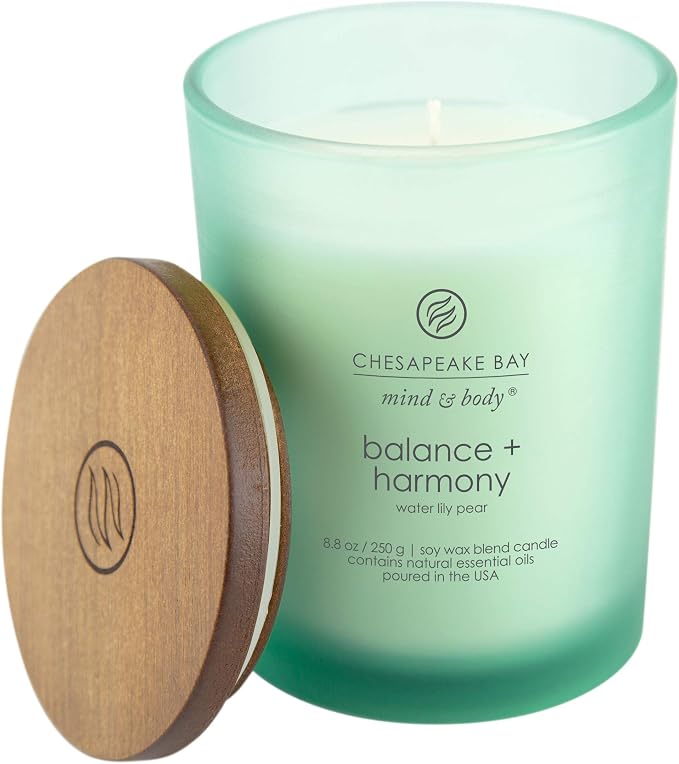 Chesapeake Bay Balance + Harmony Scented Candles Water Lily Pear Fragrance - Image 2