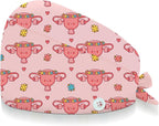Adjustable Scrub Cap with Buttons & Sweatband, Working Hat with Elastic Tie Back by Unknown