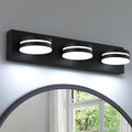 3-Light Bathroom Vanity Light Over Mirror, Matte Black LED Vanity Lighting by BATHROOMLIGHTINGFIXTURES
