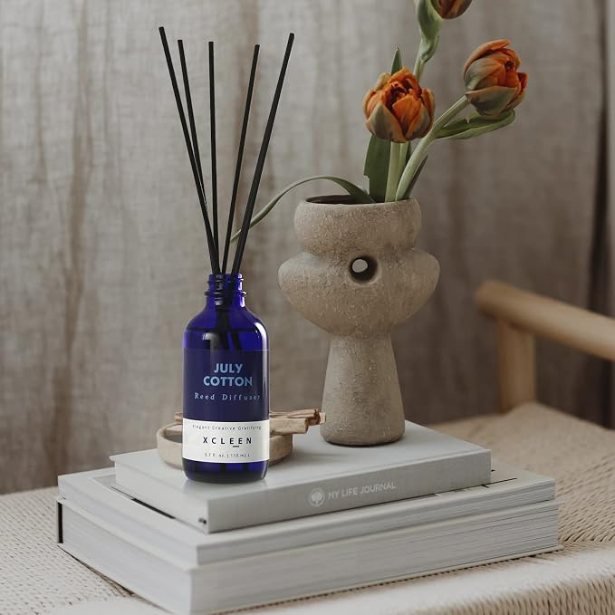 Xcleen July Cotton Reed Diffuser Set, 3.7 Oz Aromatherapy Scented Oil Diffuser - Image 6