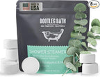 Shower Steamers Aromatherapy Eucalyptus and Mint 8 Pack, 100% Pure Essential Oil by BOOTLEGBATH