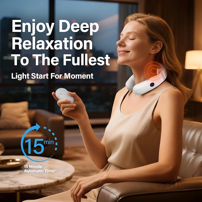 AiRunTech Neck Massager with Heat, Portable Electric Neck Massager with Heat - Image 2
