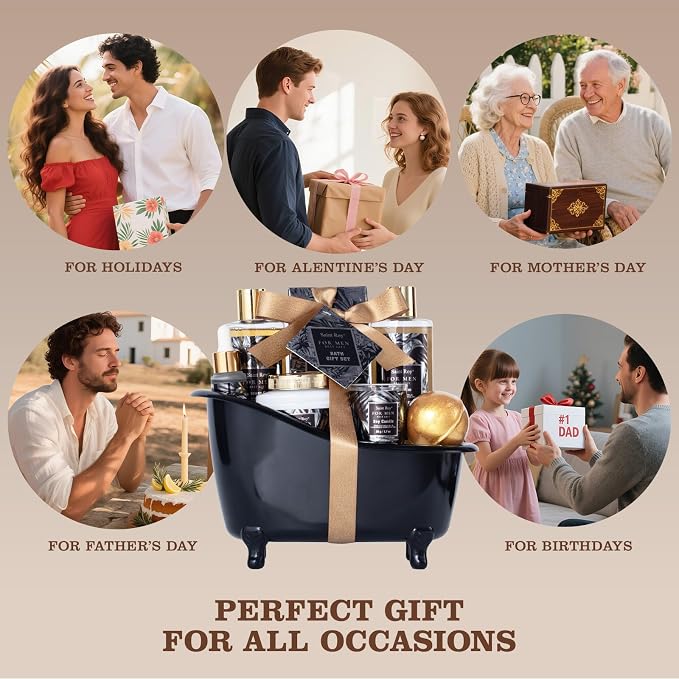 Gift for Dad Spa Gifts for Men, Bath & Body Kit, Spa Gift Set, Man Spa Basket - Image 6