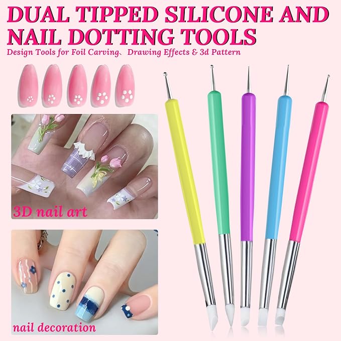 Nail Stand For Press On With Nail Art Brushes Nail Holder For Painting Practice - Image 4