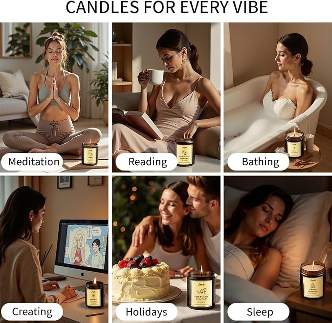 6 Pack 42oz Fall Scented Candles, Soy Wax Candles - Image 5